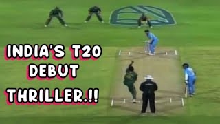 India's T-20 debut 2006 | India vs South Africa highlights Only T-20 last Over Thriller Match