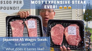 Most Expensive Steak We've Purchased Ever!! Japanese Wagyu A5 Steak from Costco,
