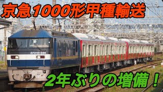 【甲種輸送】数年ぶりの京急甲種！京急1000形新1501f(EF210-344牽引) 8860レ 沼津通過シーン/Keikyu1000series.1501-f.