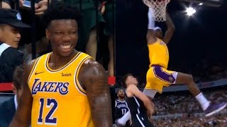 KCP with a ferocious missed dunk | Lakers vs Nets