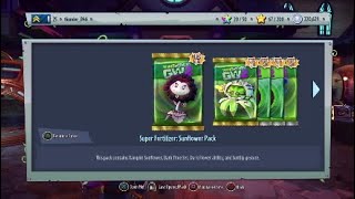 SUPER FERTILIZER PACK OPENING AND GAMEPLAY!!! -Plants Vs Zombies Garden Warfare 2