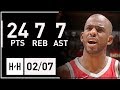 Chris Paul Full Highlights Rockets vs Heat (2018.02.07) - 24 Pts, 7 Reb, 7 Assists!