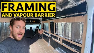 FRAMING THE WALLS OF MY CAMPER VAN & VAPOUR BARRIER