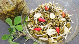 របៀបធ្វើជ្រក់មមាញ [Pickled Cleome Gynandra]