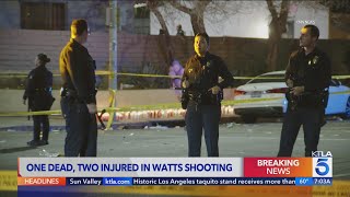 1 dead, 2 hospitalized after shooting near candlelight vigil in Watts; suspect sought