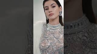 Get ready with @valerykaufman: Swarovski crystal gown #ManishMalhotra  #ManishMalhotraJewellery