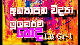 හෙද EB Gr-1 අධ්‍යාපන විද්‍යා මූලධර්ම.