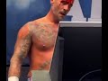 cm punk blading during aew wrestling match to make himself bleed