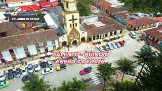 VOLANDO EN DRONE 4K - SALENTO  - QUINDIO   ENERO 3 DE 2025