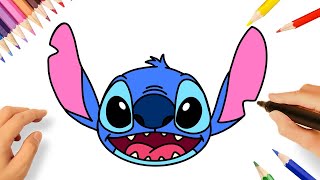 HOW TO DRAW STITCH FACE EASY