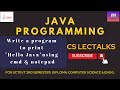 How to Run a Java Program Using Notepad and Command Prompt||sctevt java programs||(Experiment-1)