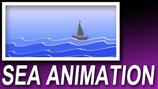 sea wave with boat animation in Adobe Flash | Adobe Animate