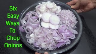 प्याज़ काटने के तरीका | 6 ways to chop Onion | How to chop Onion | Kabitaskitchen