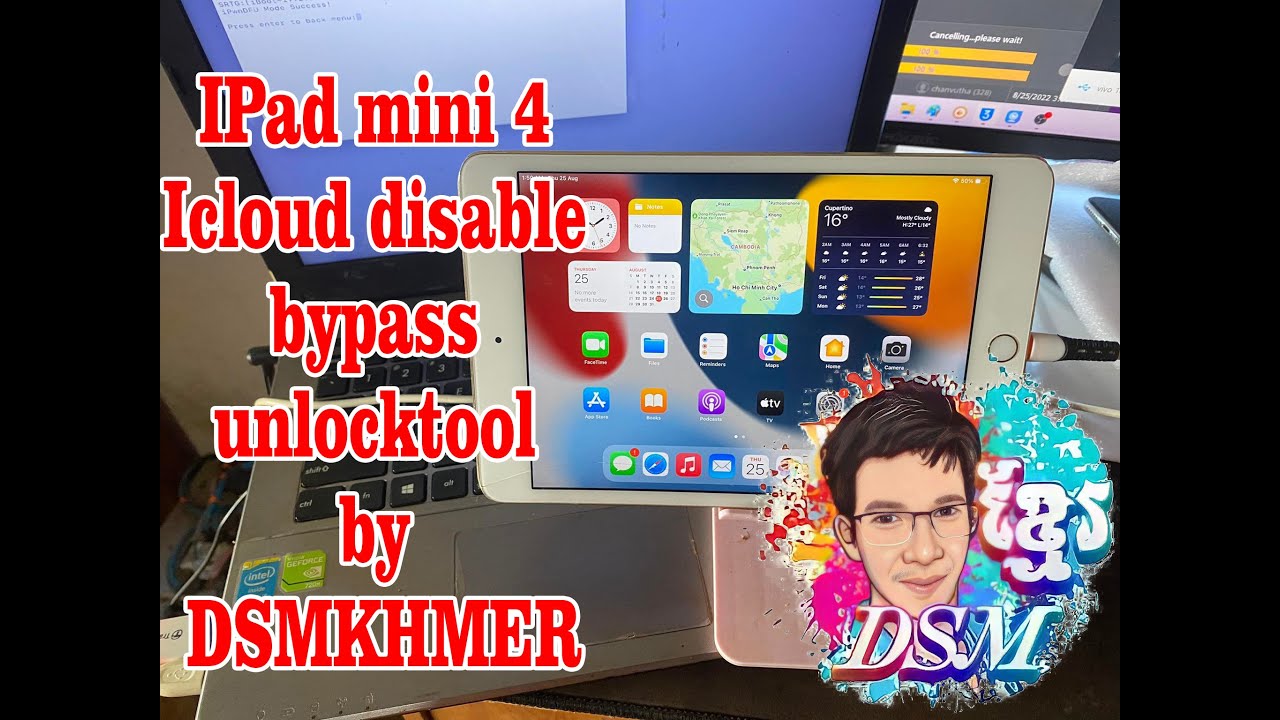 IPad Mini 4 Ios 15.6.1 Icloud Disable Bypass Unlocktool By DSMKHMER ...