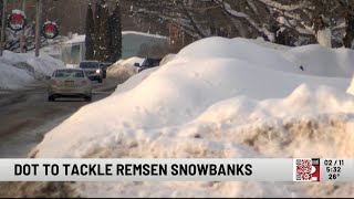 State DOT Plow Team to Clear Snow in Remsen Amid Safety Concerns from Towering Snow Banks