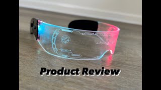 In Hand Review of CLZFXS Led Glasses Light Up for Halloween Cosplay Party