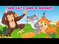 Two Cats and a Monkey | Short stories in English for Kids | Monkeys Justice