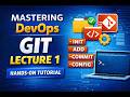 Mastering DevOps Git – Lecture 1 | Git Basics, Init, Add, Commit, Config | Complete Hands-On