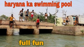 HARYANA KA SWIMMING POOL II नहर ki msti with fun II haryanvi comedy video 2018 II a run films