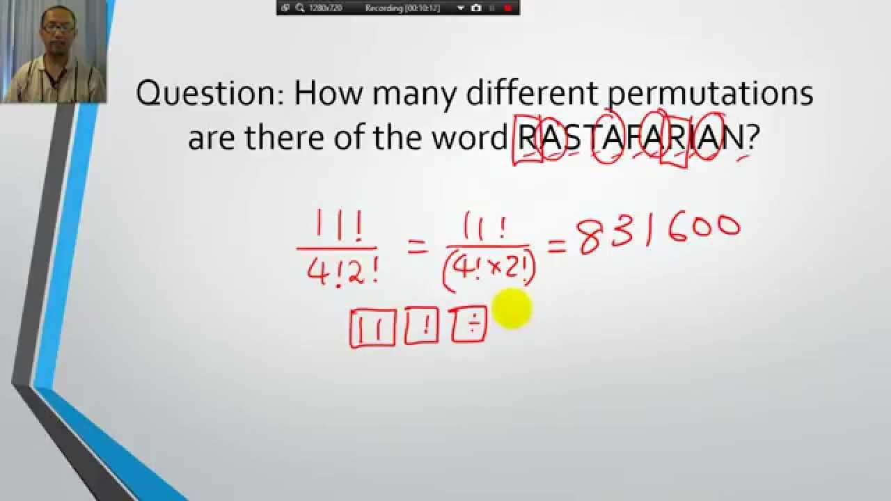 Permutations And Combinations Lesson 5 - Permutations With Repetition ...