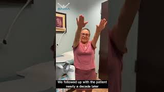 This patient had a right shoulder replacement nearly a decade ago!