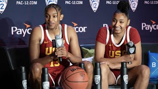 Pac-12 Women's Basketball Media Day: Juju Watkins and Rayah Marshall Press Conference