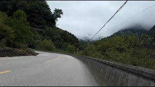 S3Ep1128 Cycling Sichuan Province Ya'an G318 2762 Tianquan County Cart going uphill