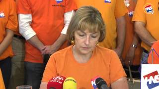 Vesna Pusić, izjava o godini dana Hrvatske u Europskoj uniji i najava iduće, 1.7.14.