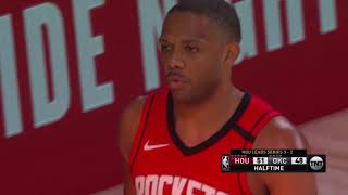 Eric Gordon with the insane buzzer beater to end the first half | Rockets vs Thunder