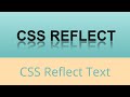 CSS Reflection Text Effect