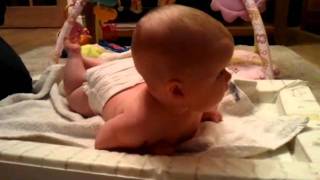 Riona's first tummy time