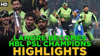 Lahore Becomes HBL PSL Champions | Multan Sultans vs Lahore Qalandars | The Final | HBL PSL | ML2L