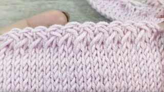 How to Cast On Knitting for Beginners - Scalloped Border/Edge