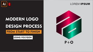 Modern PO Letter Logo Design In Adobe Illustrator |Polygon  Logo Design || With Inaa Graphics ||