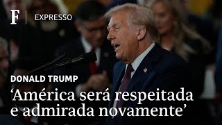 Em discurso, Trump destaca diretrizes, ações e primeiros passos de seu segundo mandato