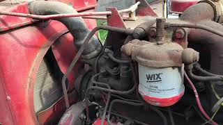 International Harvester B-414 Diesel Injector Bleeding And Start Up!