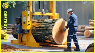 Fastest Automatic Firewood Processing Machine | World's Fastest Wood Cutting Chainsaw #18