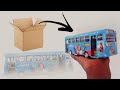 How to make the world's smallest Leyland Viking complete bus model |using cardboard | Lion idea