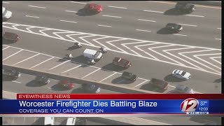 Worcester firefighter procession