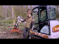 🌲 brennholz u0026 sturmholz bergen – wald aufräumen und holz rücken mit dem minibagger 🚜💪