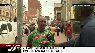 NEHAWU Strike | Scores of workers march to KZN legislature