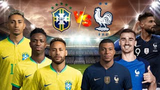 Brazil TRIO 🆚 France TRIO/ Football Comparison (Neymar, Mbappe, Vinicius, Raphina)