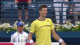 Wonderful Hubert Hurkacz Shots In Final Game To Beat Nishikori | Dubai 2019