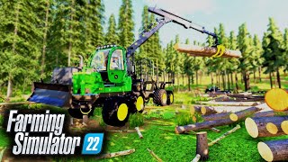 FS22:  New Map! - European Style Logging - Forwarding - W/Static Camera \u0026 Dual Joysticks