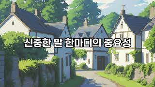 신중한 말 한마디의 중요성