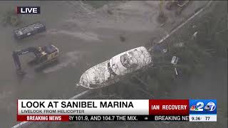 NBC2: Aerial Coverage of Sanibel Causeway washout