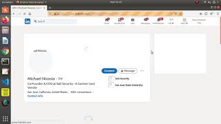 linkedIn Python selenium scraper