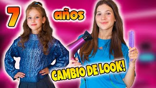 TRANSFORMO A MI HERMANITA EN ADOLESCENTE - (Cambio de Look) | Daniela Golubeva