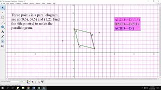 Finding Missing Point of Parallelogram