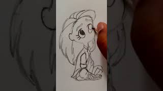 How to Draw Cute Girl 😱 Step by Step Sketch Tutorial 😲Cute girl Drawing for beginners 😍 #shorts